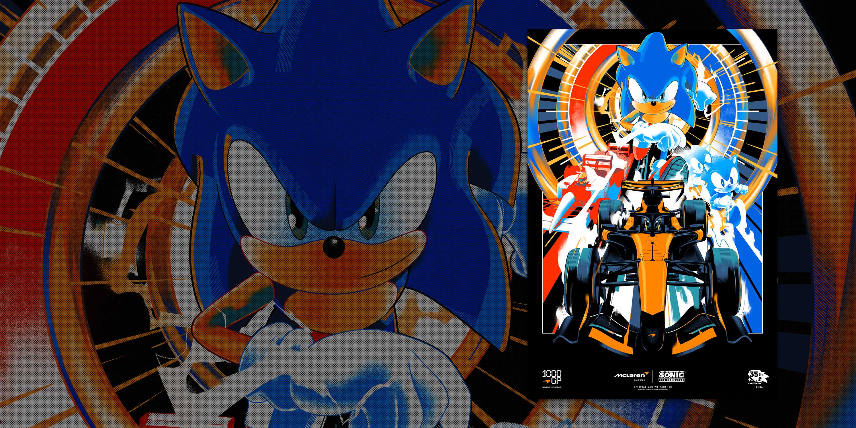 Sonic X McLaren Racing 1000GP' Ltd Screenprint Poster by Matt
