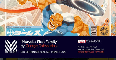 Marvel's First Family - THE FANTASTIC FOUR! by George Caltsoudas - Art Print release