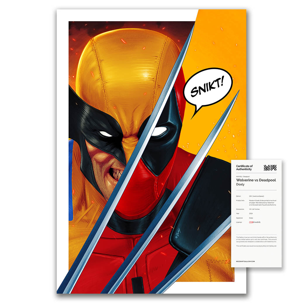 Wolverine vs Deadpool by Doaly- Official print & signed CoA - 16