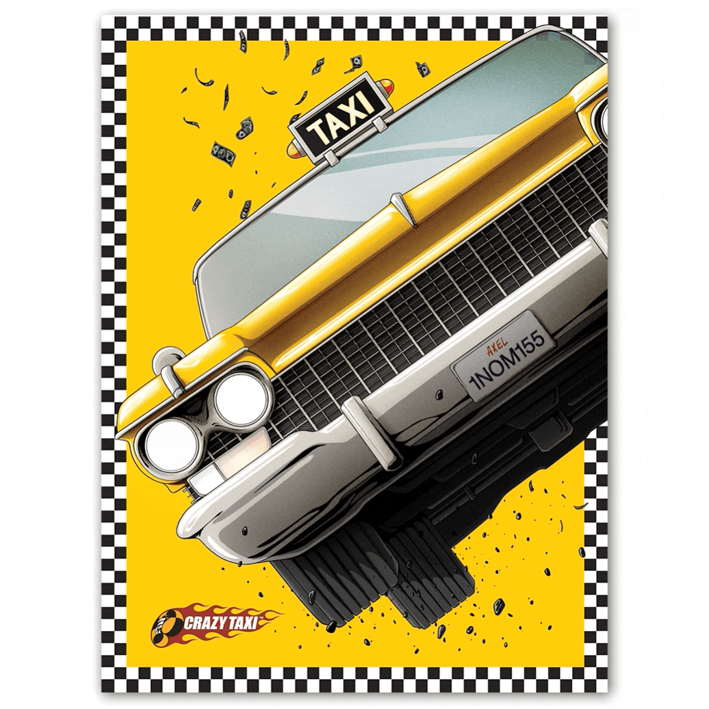Crazy Taxi' by Housebear - Limited Edition Art Poster - 18 Crazy Taxi' by Housebear - Limited Edition Art Poster - 18