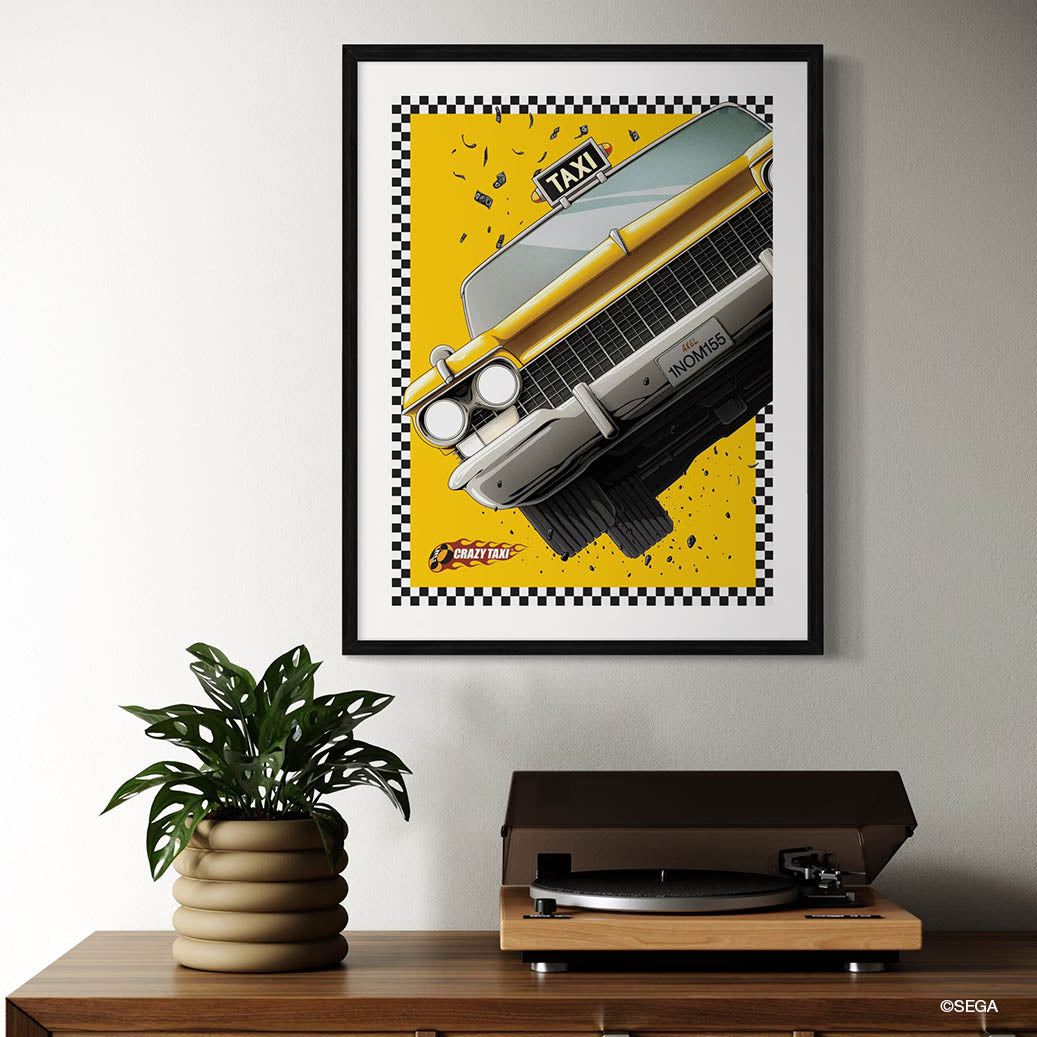 Crazy Taxi' by Housebear - Limited Edition Art Poster - 18