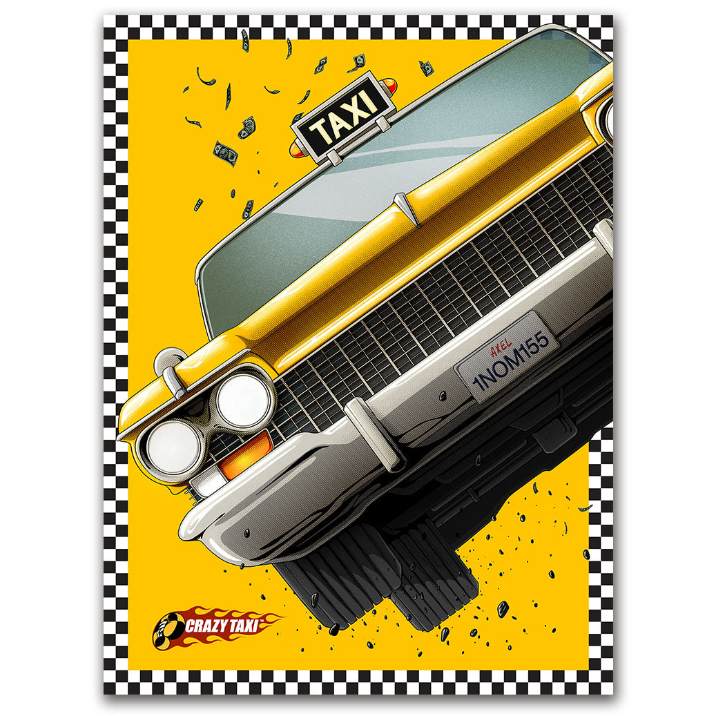 Crazy Taxi' by Housebear - Limited Edition Art Poster - 18