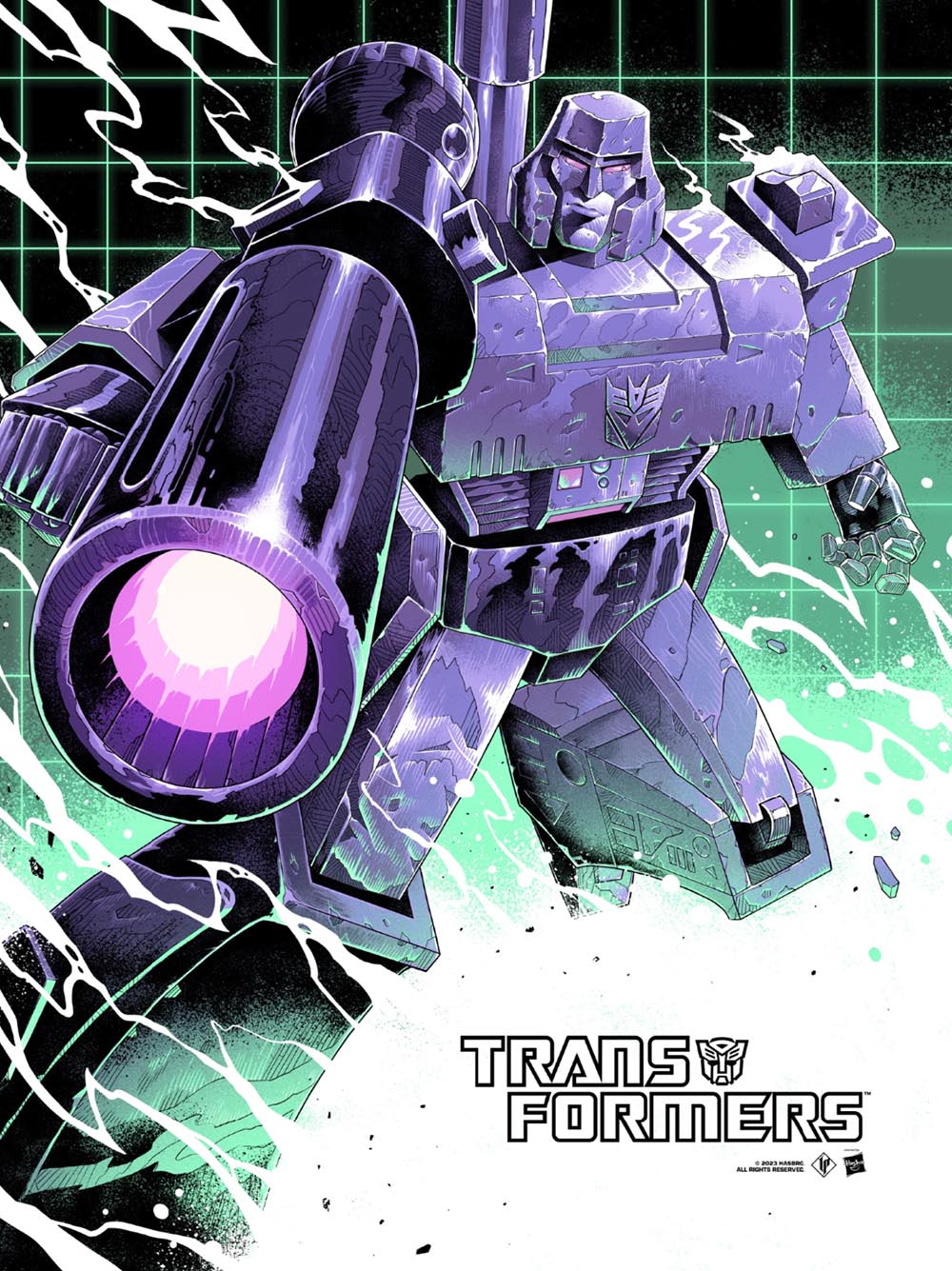 Transformers 'Megatron' - Ltd Edition Pearlescent Poster - by Luke