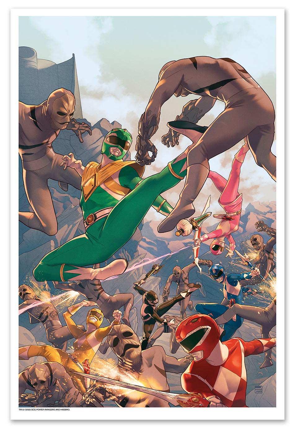 Mighty Morphin Power Rangers #1' by Jamal Campbell - Ltd Edition