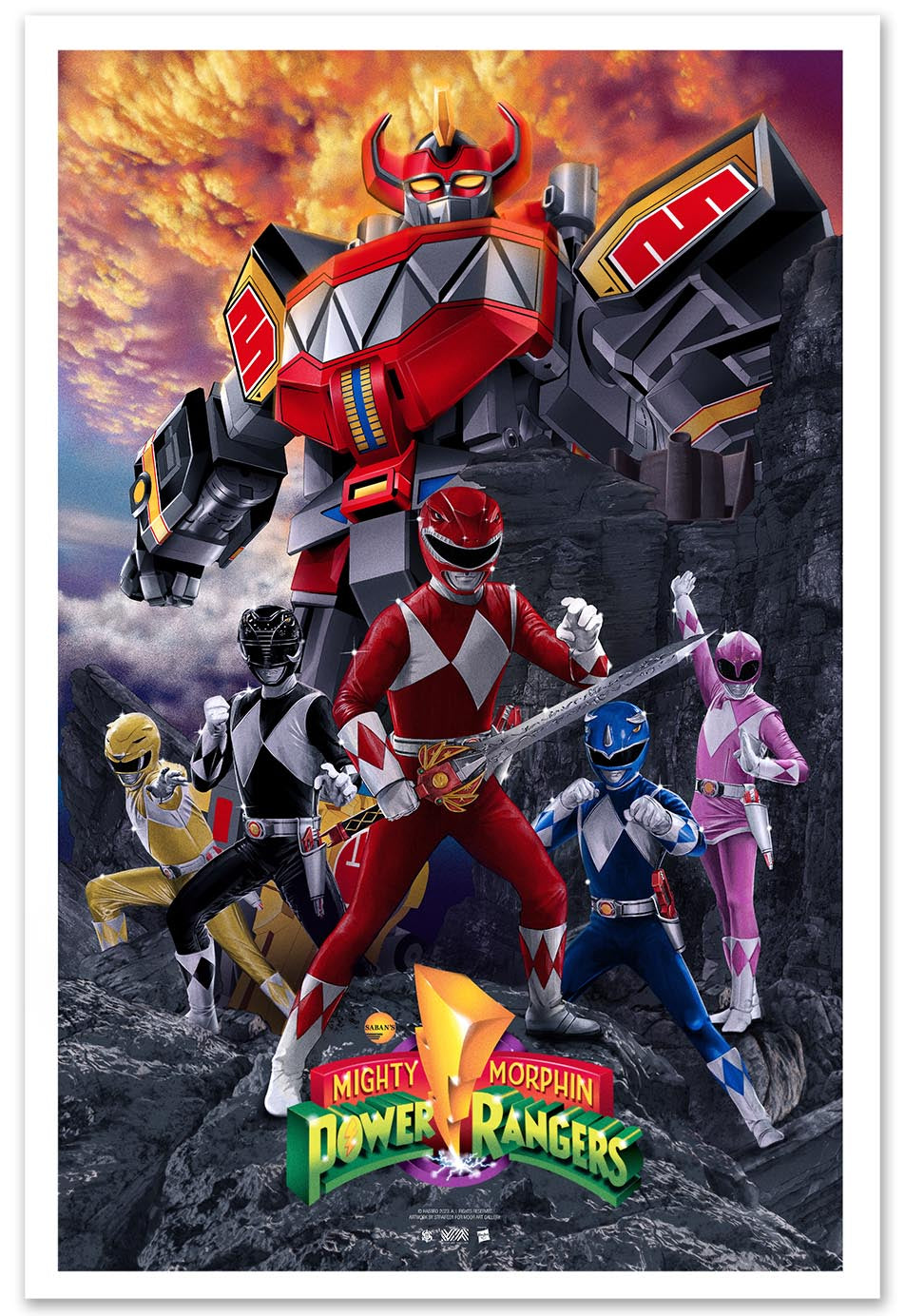 'Mighty Morphin Power Rangers' by Starif01- Ltd Edition Art Poster ...