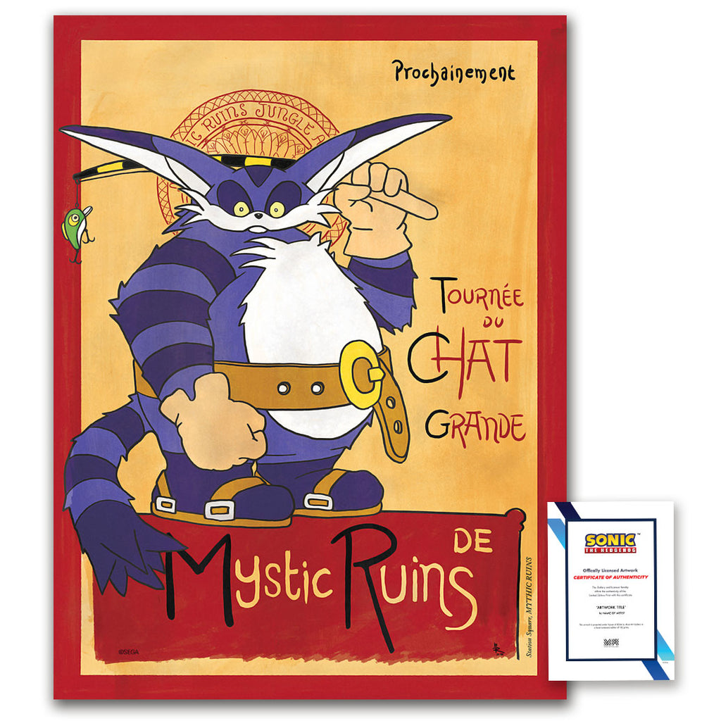 Sonic: 'Tournée du Big the Cat' by ROYALSTON - Limited Edition Art