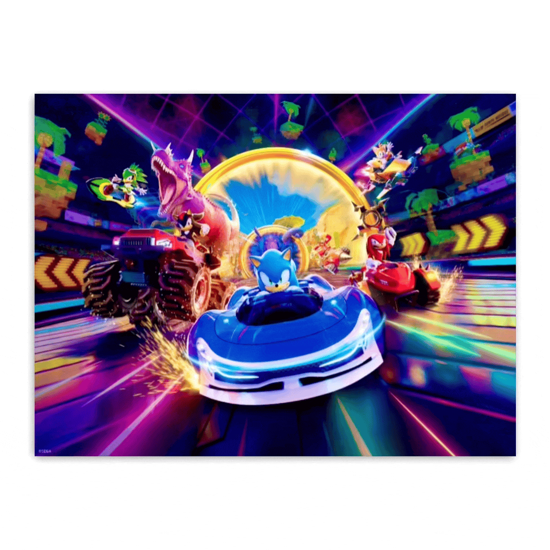 Sonic Racing: CrossWorlds' Official Key Art- Holographic Foil