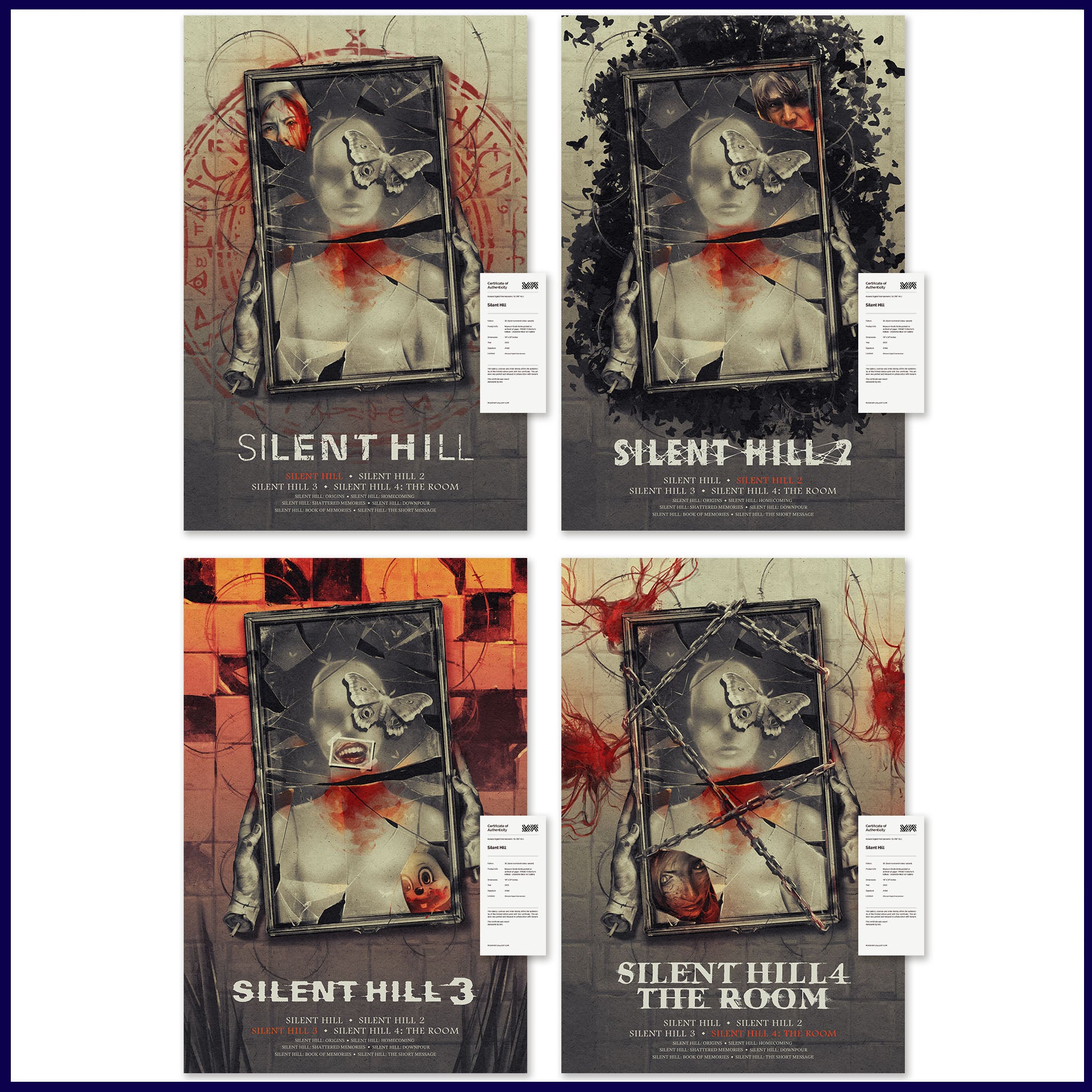 Silent Hill 1-4' by Sam Wolfe Connelly - PRIMO Collector's Prints