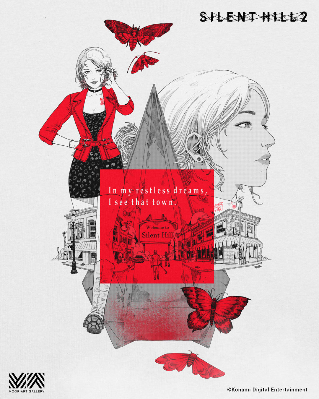 Silent Hill 2' by Zoe Thorogood - Unisex Tee (black) – Moor-Art