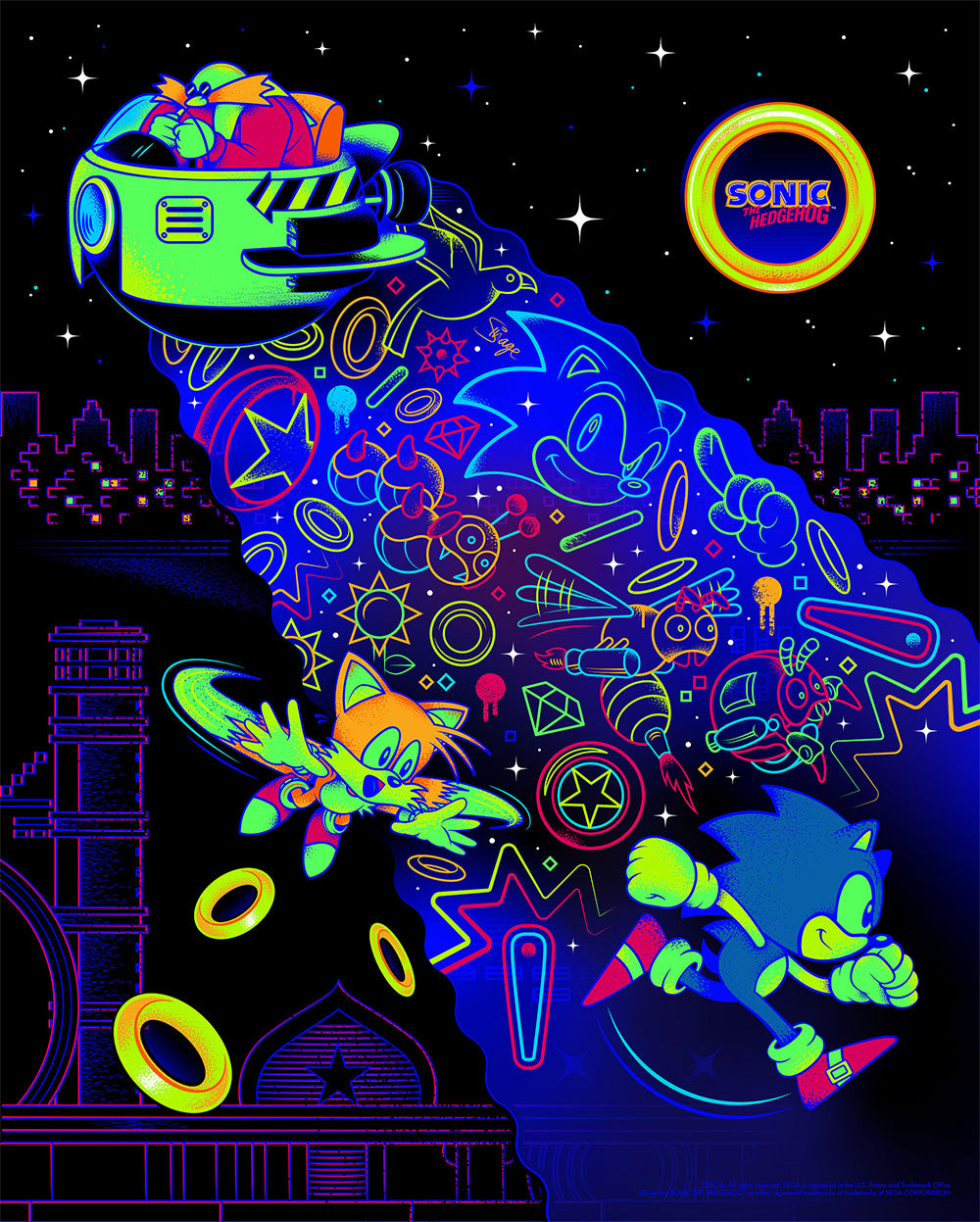 Si Heard - 'Sonic - Casino Nights' - Limited Edition Poster – Moor